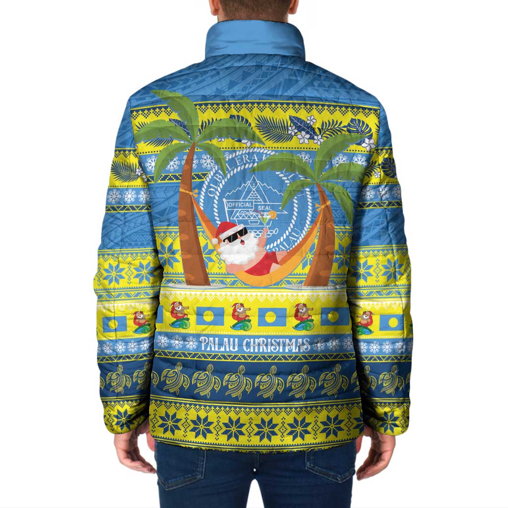Palau Christmas Padded Jacket Chilling Santa Ungil Kurismas LT14 - Polynesian Pride