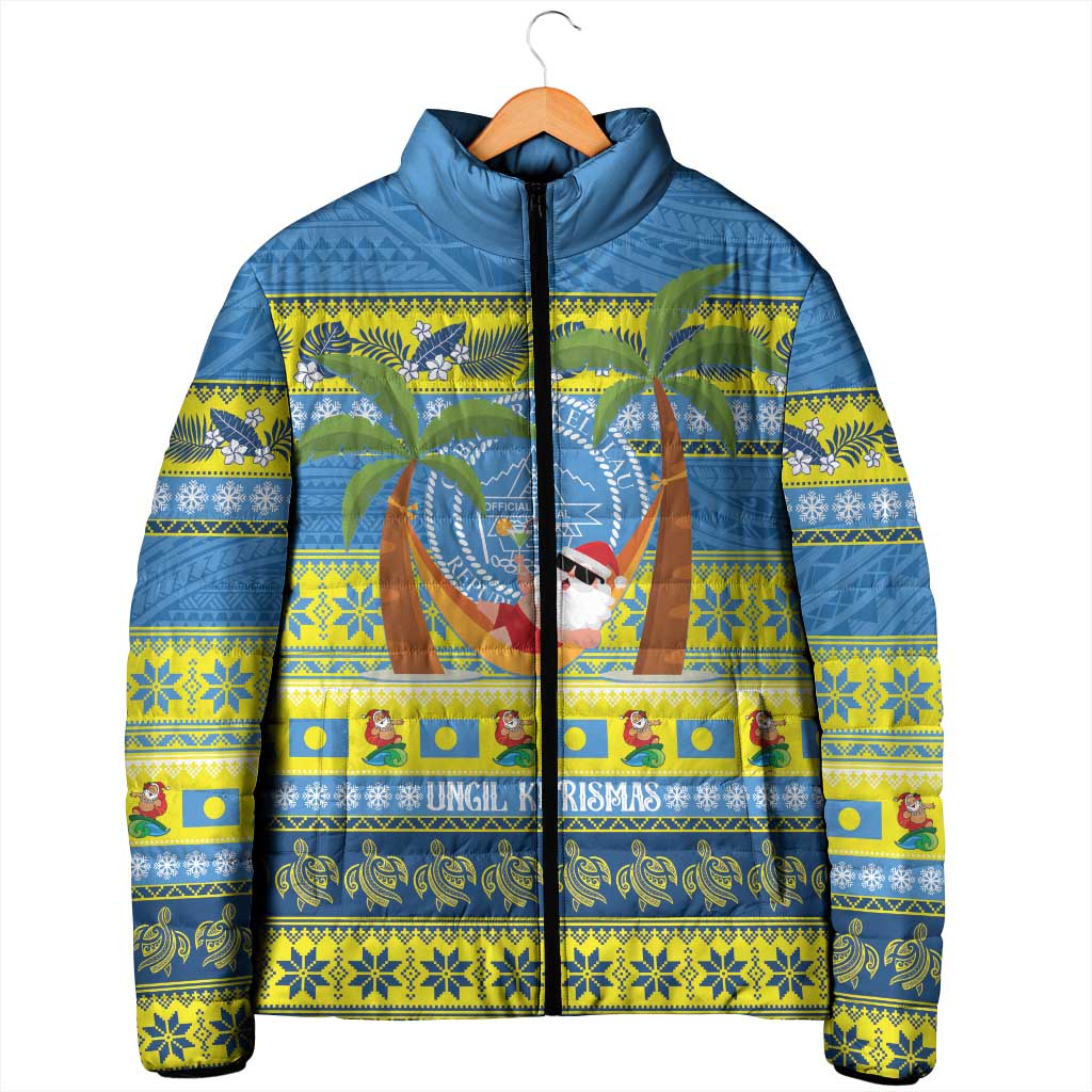 Palau Christmas Padded Jacket Chilling Santa Ungil Kurismas LT14 - Polynesian Pride