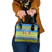 Palau Christmas Shoulder Handbag Chilling Santa Ungil Kurismas LT14 One Size Yellow - Polynesian Pride