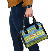 Palau Christmas Shoulder Handbag Chilling Santa Ungil Kurismas LT14 - Polynesian Pride
