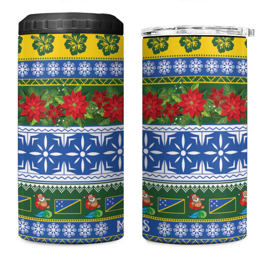 Solomon Islands Christmas 4 in 1 Can Cooler Tumbler The Solomons Melanesian Meri Krismas LT14 One Size: 16 oz Green - Polynesian Pride