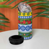 Solomon Islands Christmas 4 in 1 Can Cooler Tumbler The Solomons Melanesian Meri Krismas LT14 - Polynesian Pride