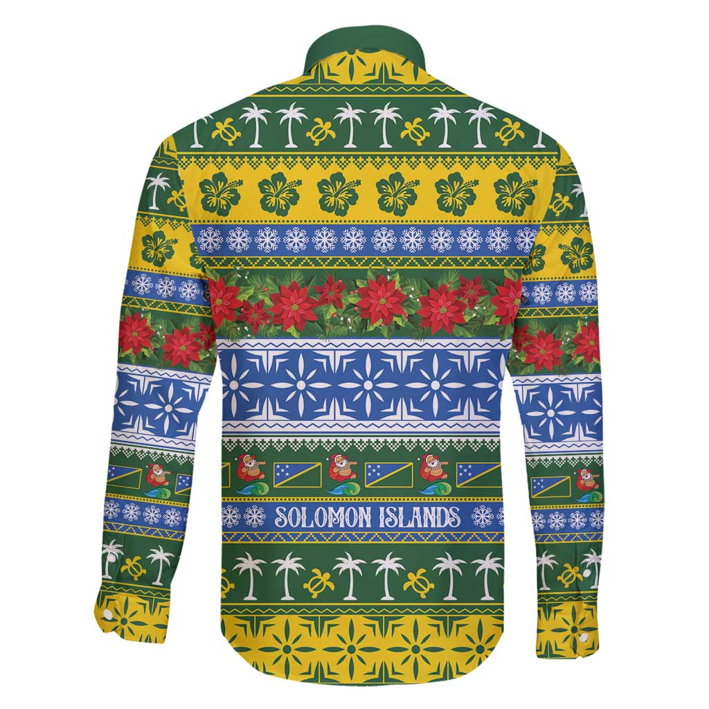 Solomon Islands Christmas Family Matching Long Sleeve Bodycon Dress and Hawaiian Shirt The Solomons Melanesian Meri Krismas LT14 - Polynesian Pride