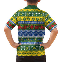 Solomon Islands Christmas Family Matching Summer Maxi Dress and Hawaiian Shirt The Solomons Melanesian Meri Krismas LT14 - Polynesian Pride
