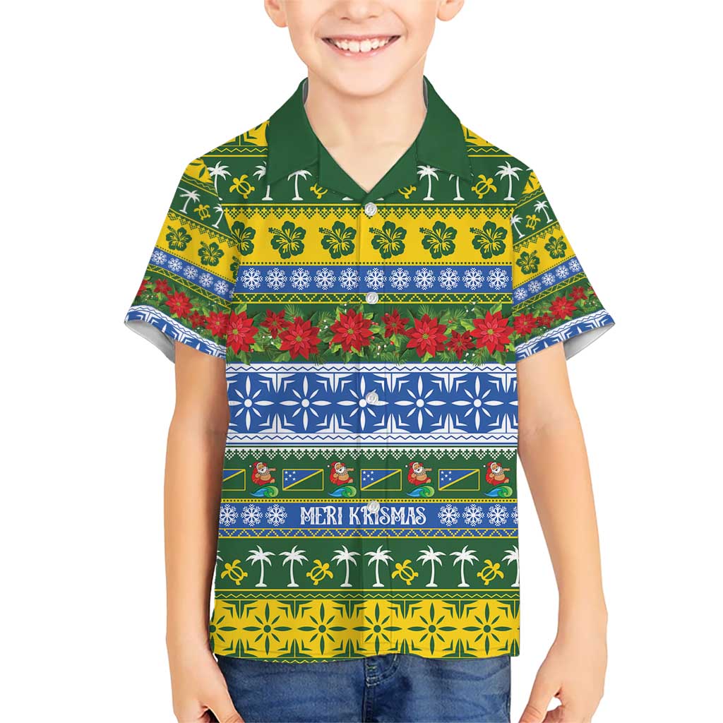 Solomon Islands Christmas Hawaiian Shirt The Solomons Melanesian Meri Krismas - Polynesian Pride