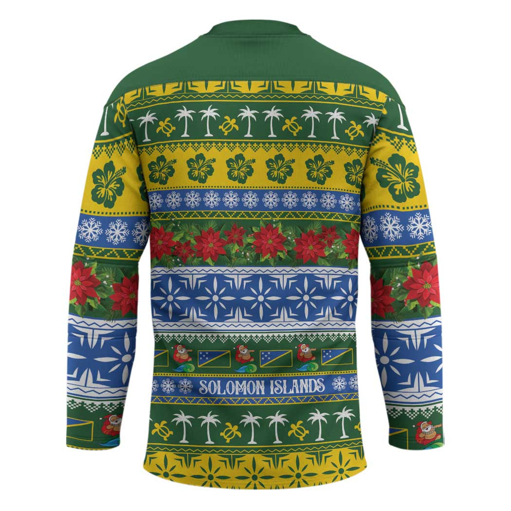 Solomon Islands Christmas Hockey Jersey The Solomons Melanesian Meri Krismas - Polynesian Pride