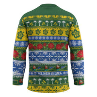 Solomon Islands Christmas Hockey Jersey The Solomons Melanesian Meri Krismas - Polynesian Pride