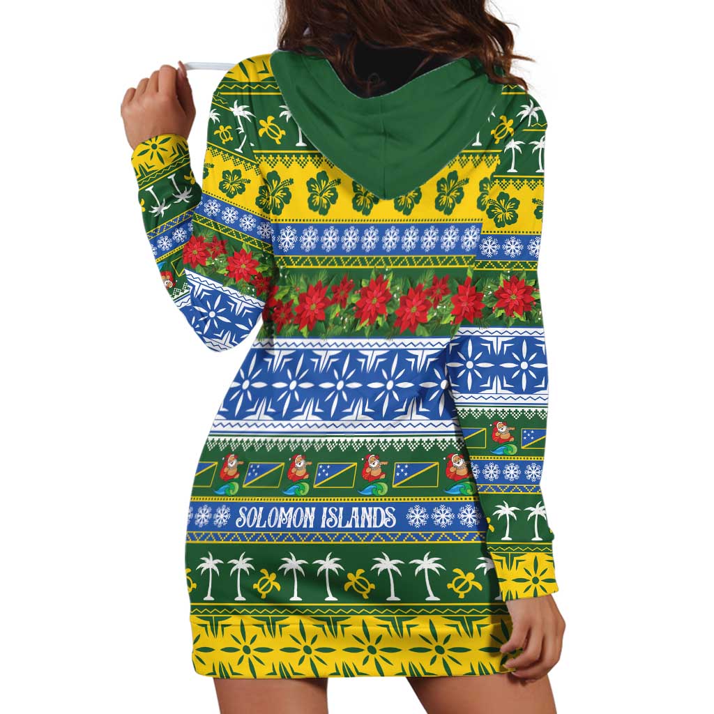 Solomon Islands Christmas Hoodie Dress The Solomons Melanesian Meri Krismas LT14 - Polynesian Pride