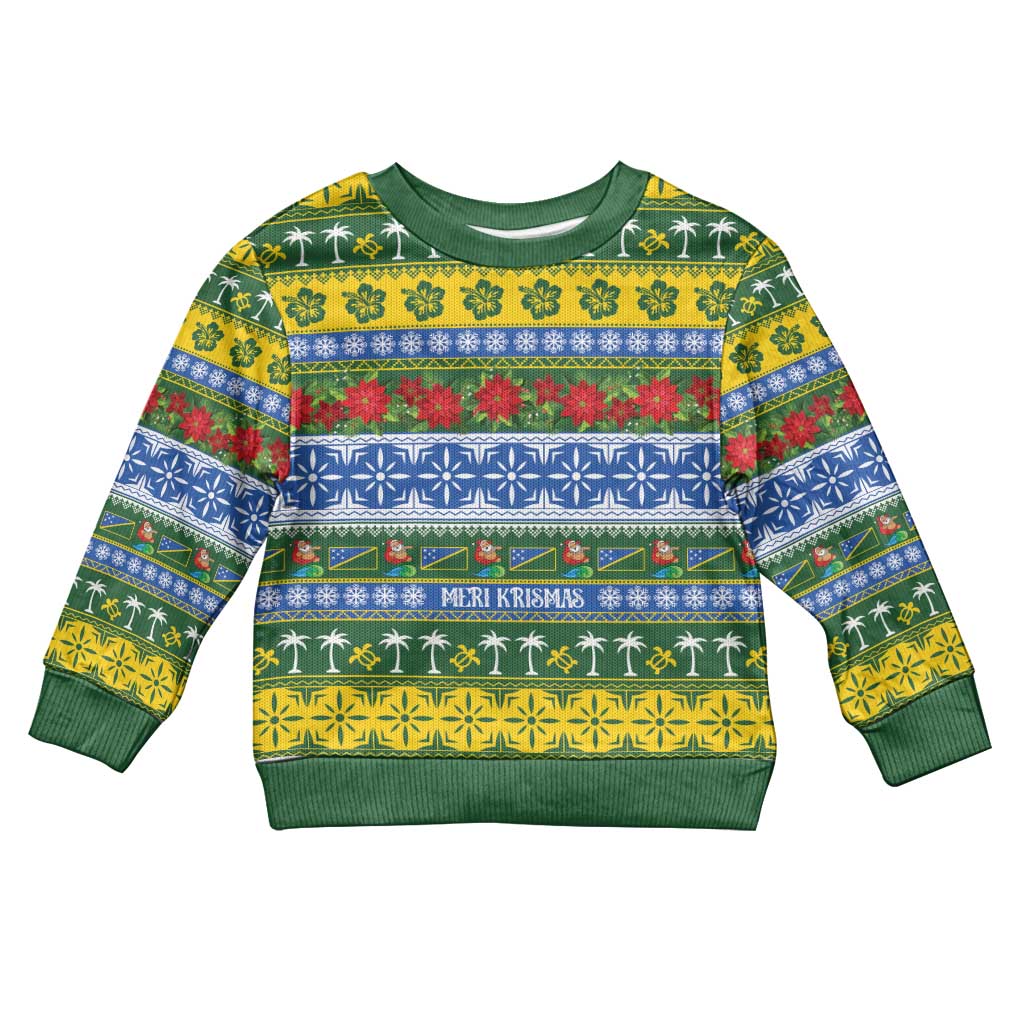 Solomon Islands Christmas Kid Ugly Christmas Sweater The Solomons Melanesian Meri Krismas - Polynesian Pride