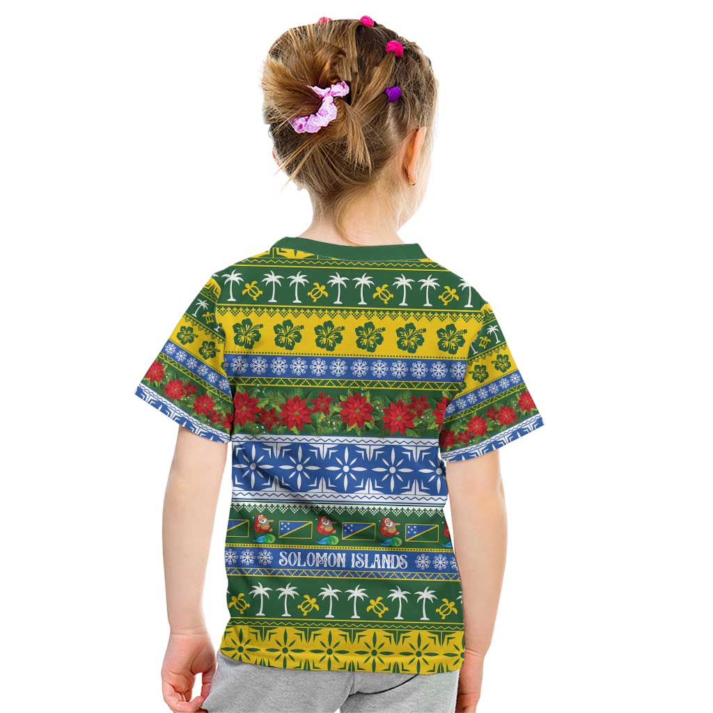Solomon Islands Christmas Kid T Shirt The Solomons Melanesian Meri Krismas - Polynesian Pride