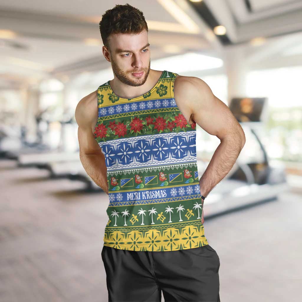 Solomon Islands Christmas Men Tank Top The Solomons Melanesian Meri Krismas - Polynesian Pride