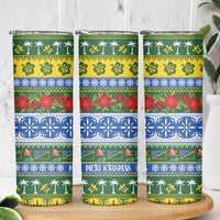 Solomon Islands Christmas Skinny Tumbler The Solomons Melanesian Meri Krismas LT14 - Polynesian Pride