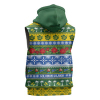 Solomon Islands Christmas Sleeveless Zip Hoodie The Solomons Melanesian Meri Krismas LT14 - Polynesian Pride