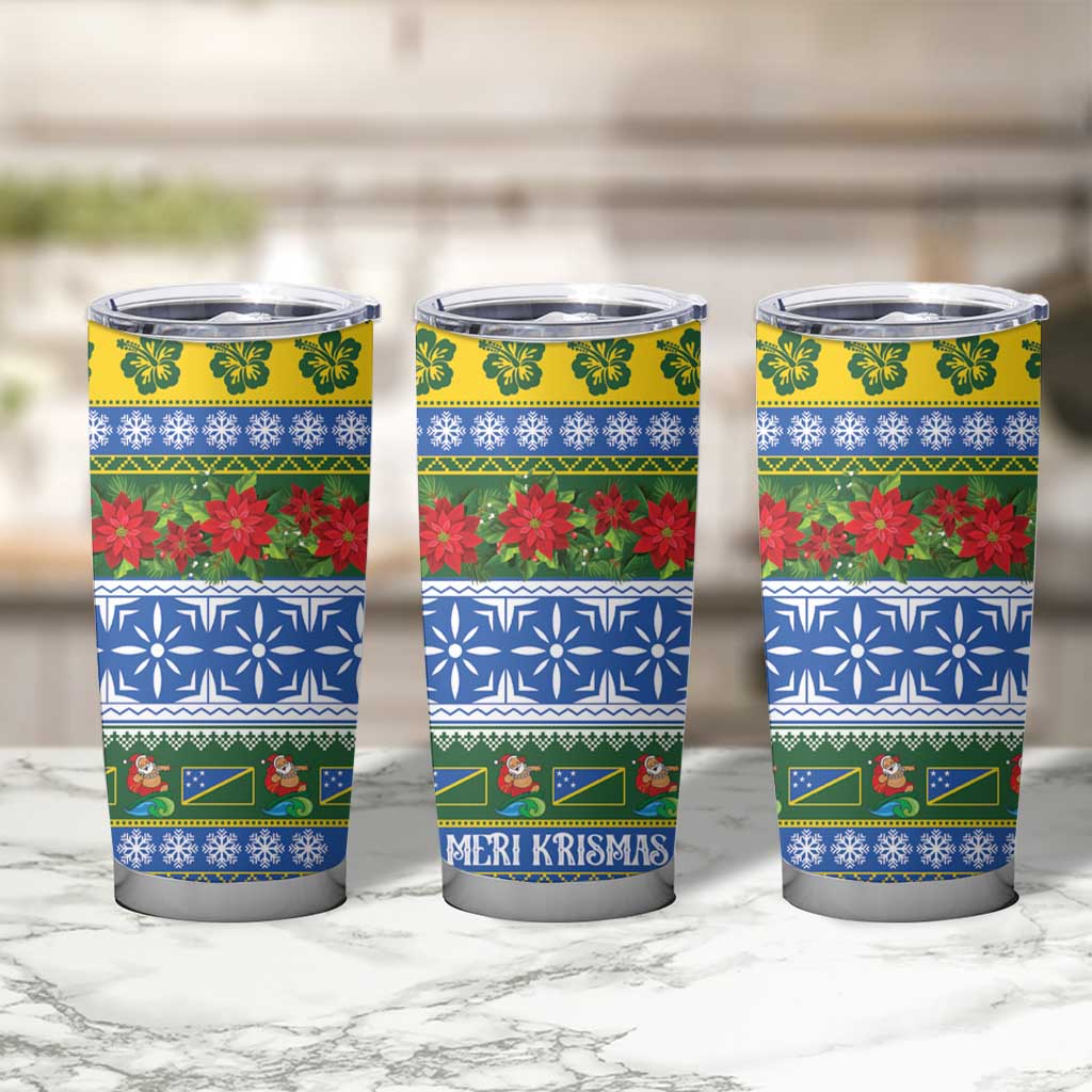 Solomon Islands Christmas Tumbler Cup The Solomons Melanesian Meri Krismas - Polynesian Pride
