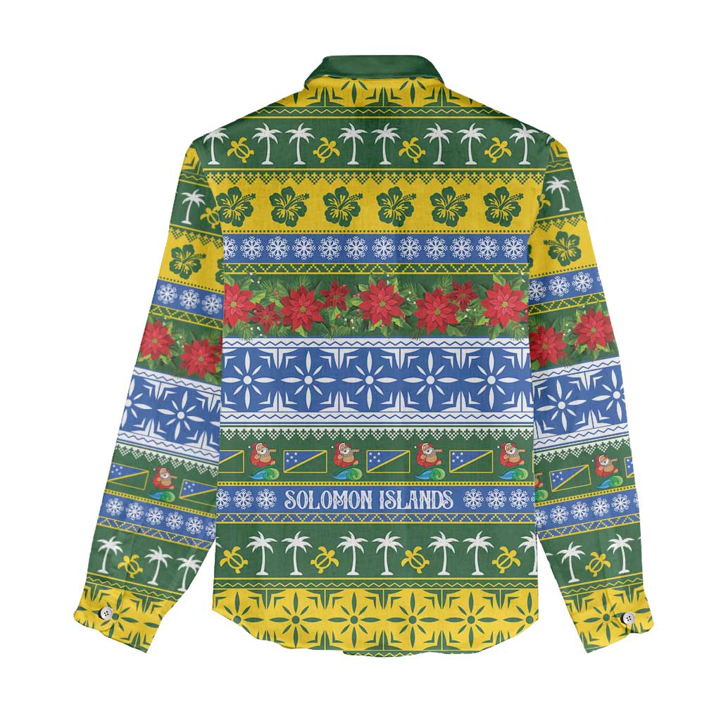 Solomon Islands Christmas Women Casual Shirt The Solomons Melanesian Meri Krismas LT14 - Polynesian Pride
