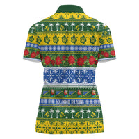 Solomon Islands Christmas Women Polo Shirt The Solomons Melanesian Meri Krismas - Polynesian Pride