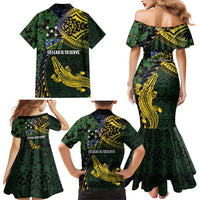 Solomon Islands Family Matching Mermaid Dress and Hawaiian Shirt 677 Proud Crocodile Melanesian Pattern LT14 - Polynesian Pride