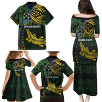 Solomon Islands Family Matching Puletasi and Hawaiian Shirt 677 Proud Crocodile Melanesian Pattern LT14 - Polynesian Pride