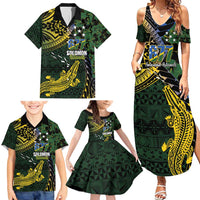 Solomon Islands Family Matching Summer Maxi Dress and Hawaiian Shirt 677 Proud Crocodile Melanesian Pattern LT14 - Polynesian Pride