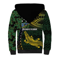 Solomon Islands Sherpa Hoodie 677 Proud Crocodile Melanesian Pattern LT14 - Polynesian Pride