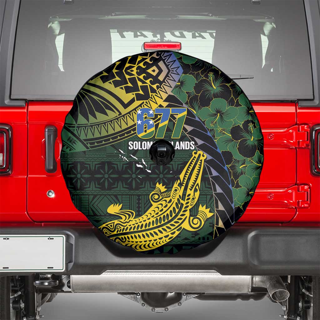 Solomon Islands Spare Tire Cover 677 Proud Crocodile Melanesian Pattern LT14 - Polynesian Pride