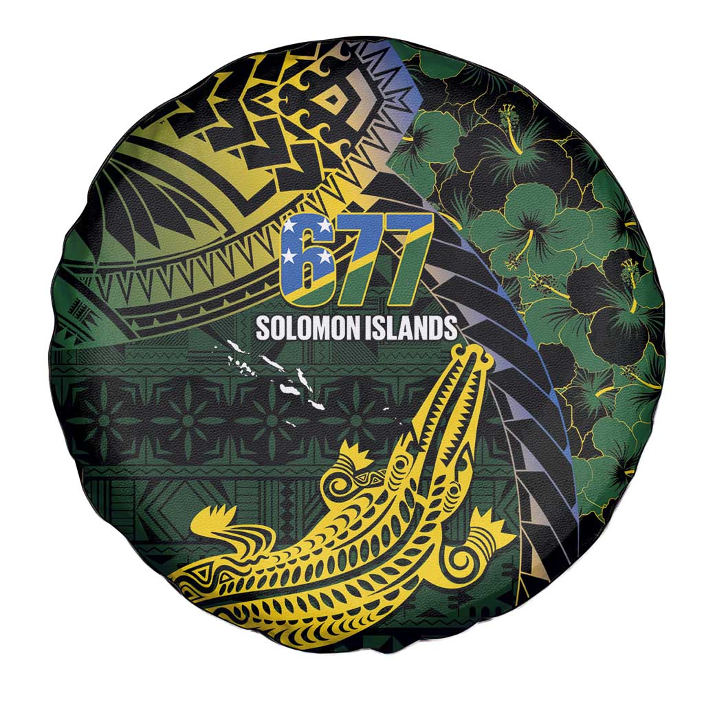 Solomon Islands Spare Tire Cover 677 Proud Crocodile Melanesian Pattern LT14 - Polynesian Pride