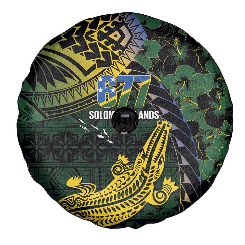 Solomon Islands Spare Tire Cover 677 Proud Crocodile Melanesian Pattern LT14 - Polynesian Pride