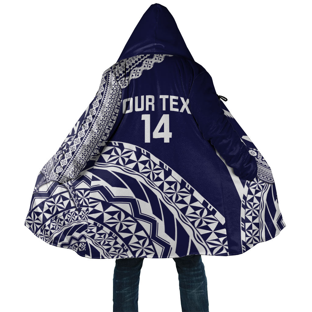 Nadi Fiji 2026 Rugby Custom Cloak Kikau Fijian Tapa Pattern LT14 Unisex Navy Blue - Polynesian Pride