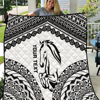Nadroga Fiji 2026 Rugby Custom Quilt Stallion Fijian Tapa Pattern LT14 White - Polynesian Pride