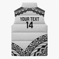 Nadroga Fiji 2026 Rugby Custom Sleeveless Puffer Jacket Stallion Fijian Tapa Pattern LT14 - Polynesian Pride
