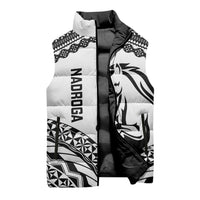 Nadroga Fiji 2026 Rugby Custom Sleeveless Puffer Jacket Stallion Fijian Tapa Pattern LT14 - Polynesian Pride