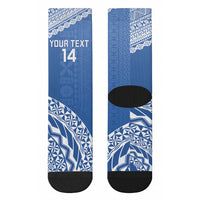 Yasawa Fiji 2026 Rugby Custom Crew Socks Marlin Fijian Tapa Pattern LT14 - Polynesian Pride