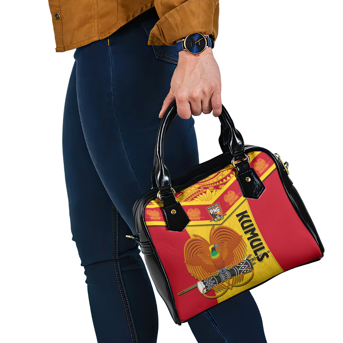 Papua New Guinea Rugby Shoulder Handbag 2023 Go Kumuls Pacific Dynamic Style LT14 - Polynesian Pride