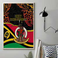 Vanuatu Unity Day Canvas Wall Art 29 November Coat Of Arms With Flag Style LT14 - Polynesian Pride