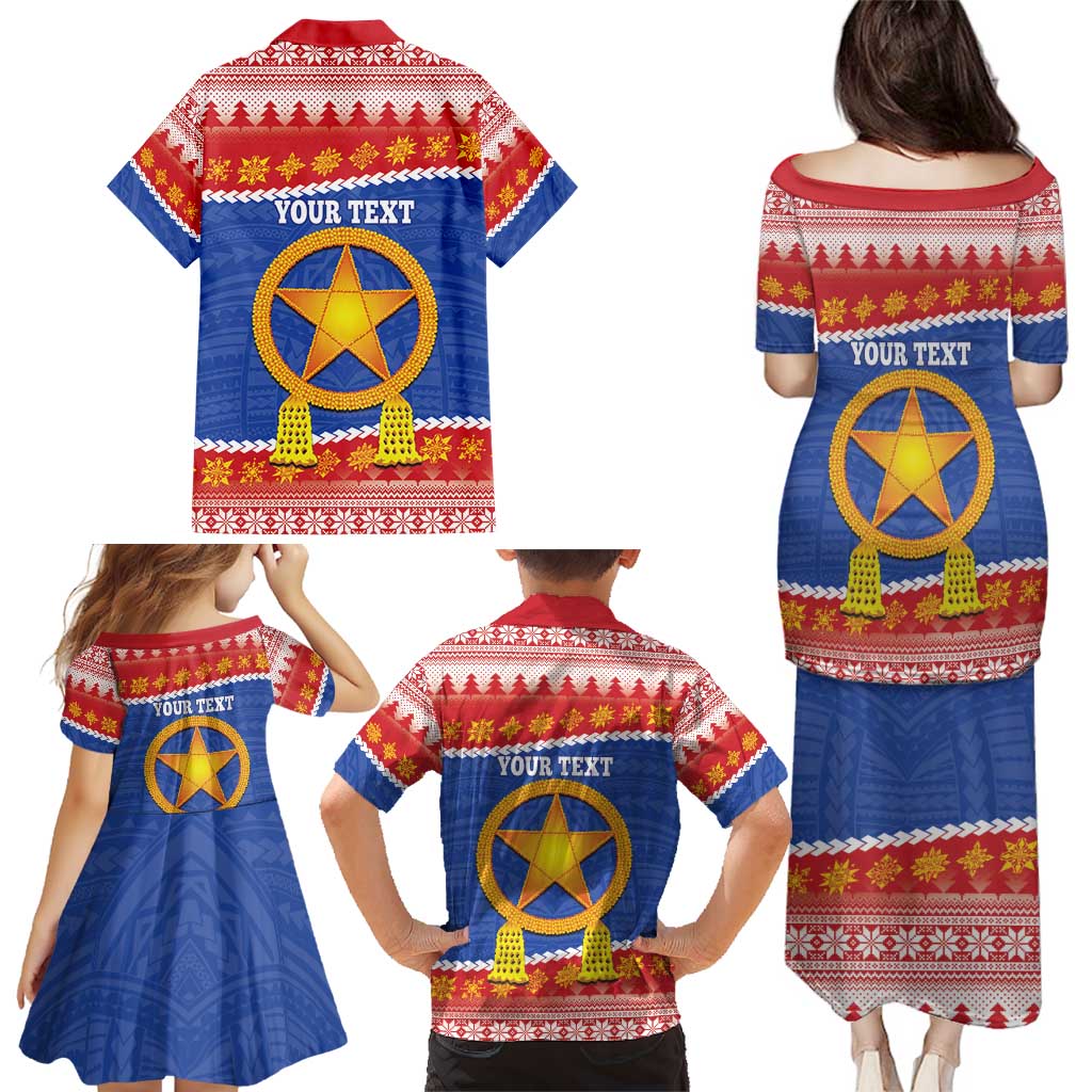 Personalized The Philippines Christmas Family Matching Puletasi and Hawaiian Shirt Pilipinas Parol - Maligayang Pasko! LT14 - Polynesian Pride