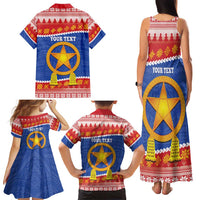 Personalized The Philippines Christmas Family Matching Tank Maxi Dress and Hawaiian Shirt Pilipinas Parol - Maligayang Pasko! LT14 - Polynesian Pride