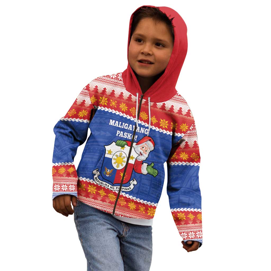 Personalized The Philippines Christmas Kid Hoodie Pilipinas Parol - Maligayang Pasko!