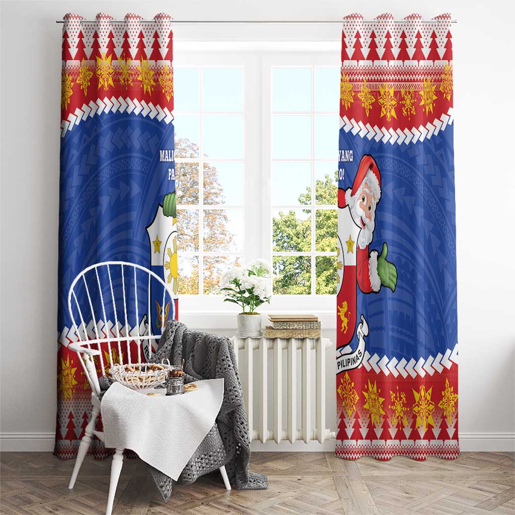 The Philippines Christmas Window Curtain Pilipinas Parol - Maligayang Pasko!