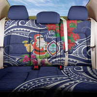 Guam Christmas Back Car Seat Cover Poinsettia With Bougainvillea - Felis Pasgua! LT14 One Size Blue - Polynesian Pride