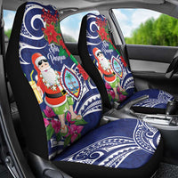Guam Christmas Car Seat Cover Poinsettia With Bougainvillea - Felis Pasgua! LT14 - Polynesian Pride