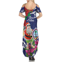 Guam Christmas Family Matching Summer Maxi Dress and Hawaiian Shirt Poinsettia With Bougainvillea - Felis Pasgua! LT14 - Polynesian Pride