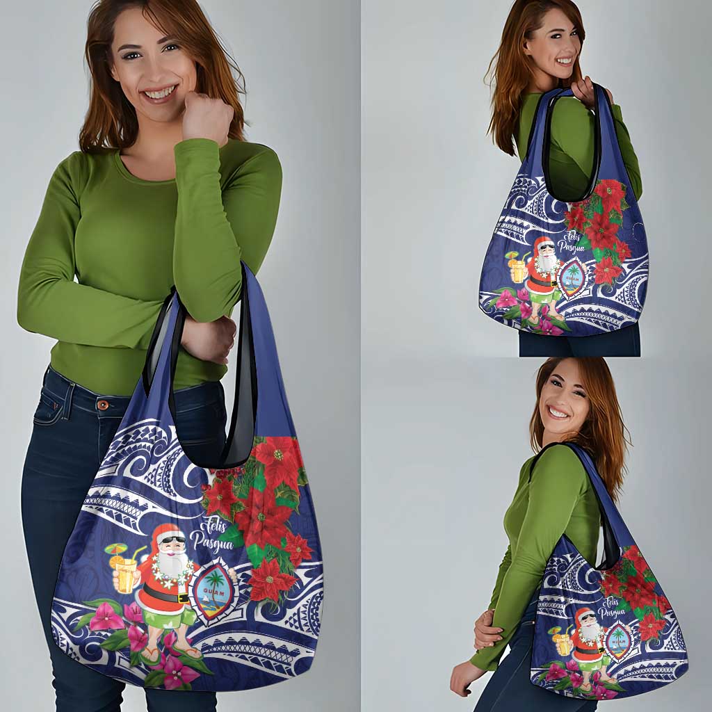 Guam Christmas Grocery Bag Poinsettia With Bougainvillea - Felis Pasgua! LT14 - Polynesian Pride
