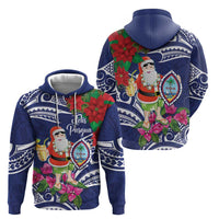 Guam Christmas Hoodie Poinsettia With Bougainvillea - Felis Pasgua! LT14 - Polynesian Pride