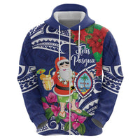 Guam Christmas Hoodie Poinsettia With Bougainvillea - Felis Pasgua! LT14 - Polynesian Pride