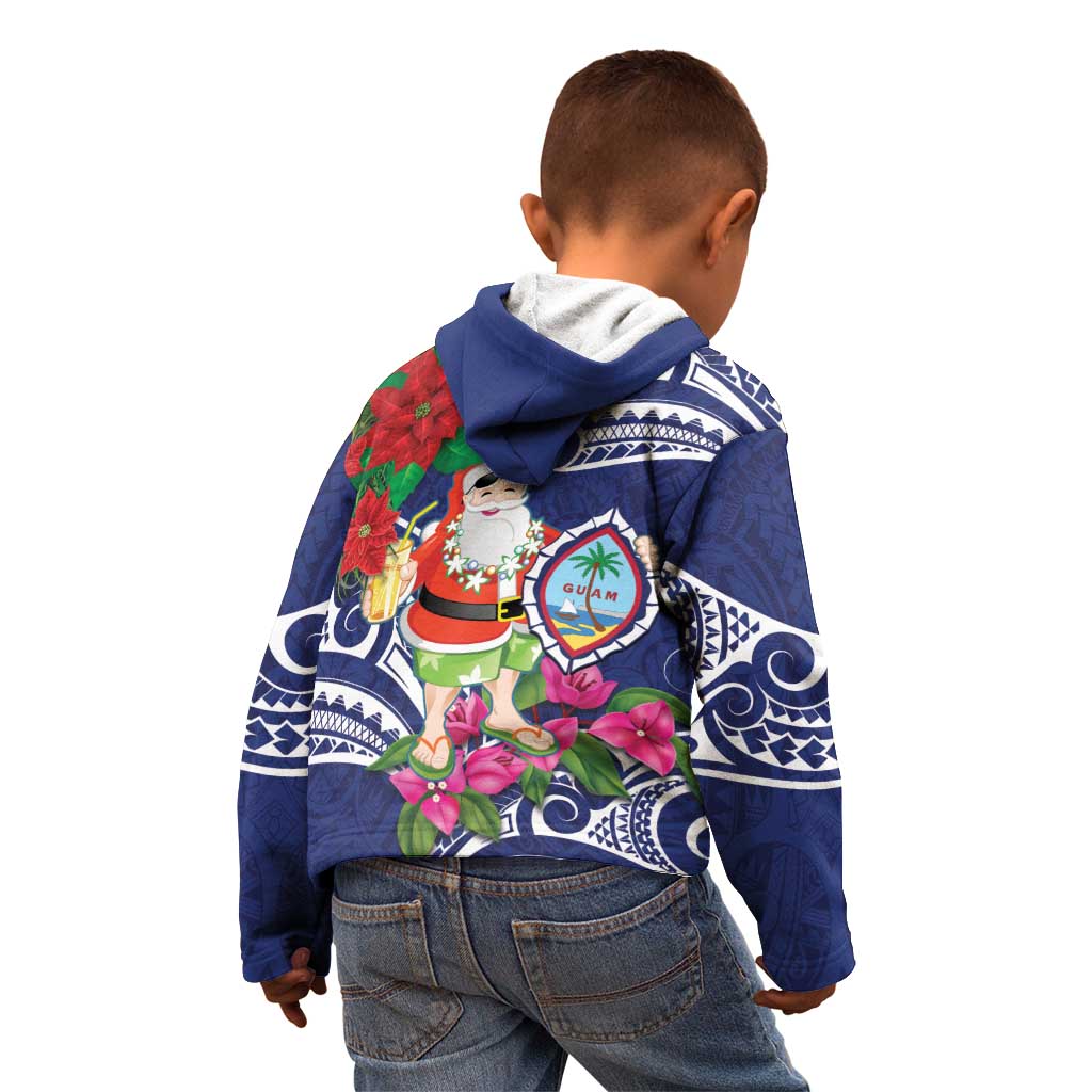 Guam Christmas Kid Hoodie Poinsettia With Bougainvillea - Felis Pasgua! LT14 - Polynesian Pride