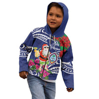 Guam Christmas Kid Hoodie Poinsettia With Bougainvillea - Felis Pasgua! LT14 - Polynesian Pride