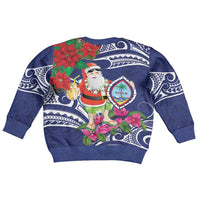 Guam Christmas Kid Ugly Christmas Sweater Poinsettia With Bougainvillea - Felis Pasgua! LT14 - Polynesian Pride