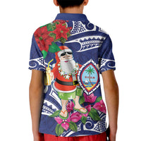 Guam Christmas Kid Polo Shirt Poinsettia With Bougainvillea - Felis Pasgua! LT14 - Polynesian Pride
