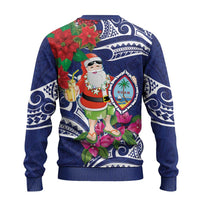 Guam Christmas Ugly Christmas Sweater Poinsettia With Bougainvillea - Felis Pasgua! LT14 - Polynesian Pride