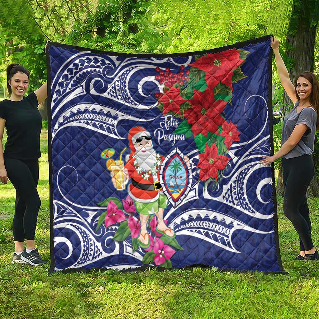 Guam Christmas Quilt Poinsettia With Bougainvillea - Felis Pasgua! LT14 - Polynesian Pride
